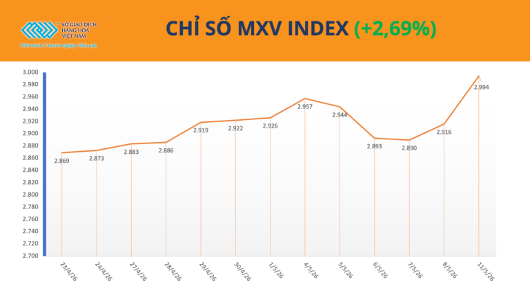 MXV-Index áp sát mốc 3.000 điểm, giá đồng lập kỷ lục mới