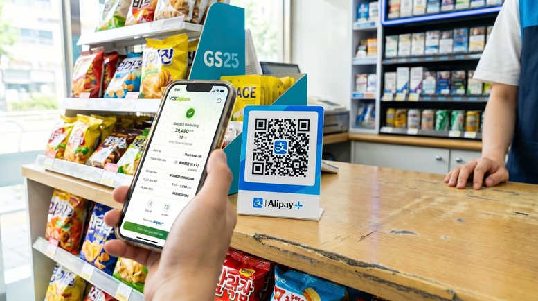 Vietcombank mở rộng quét QR toàn cầu tới Nhật Bản, Hồng Kông