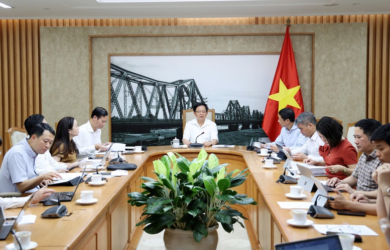 Phó Thủ tướng Hồ Quốc Dũng chủ trì cuộc họp - Ảnh: VGP/Gia Huy